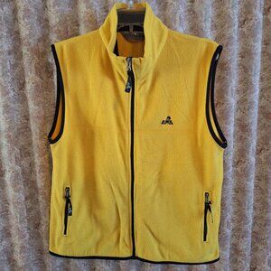 Yellow men's fleece vest size Medium